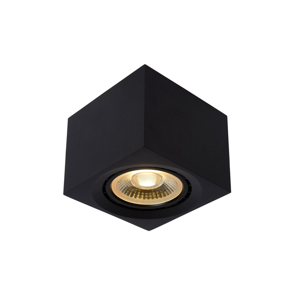 Lucide FEDLER - Plafondspot - LED Dim to warm - GU10 (ES111) - 1x12W 2200K/3000K - Zwart