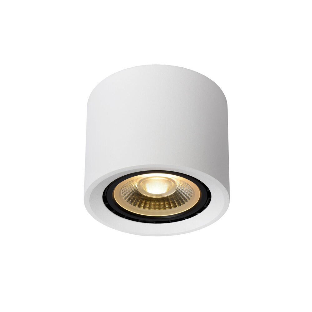 Lucide FEDLER - Plafondspot - Ø 12 cm - LED Dim to warm - GU10 (ES111) - 1x12W 2200K/3000K - Wit
