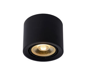 Lucide FEDLER - Plafondspot - Ø 12 cm - LED Dim to warm - GU10 (ES111) - 1x12W 2200K/3000K - Zwart