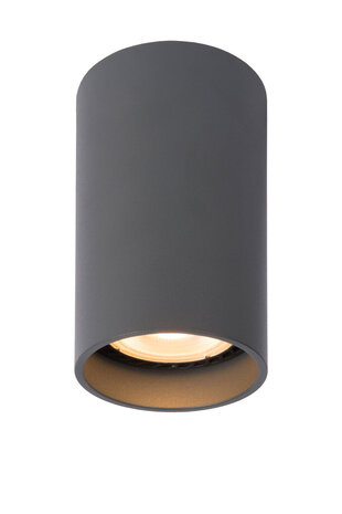 Lucide DELTO - Plafondspot - Ø 5,5 cm - LED Dim to warm - GU10 (MR16) - 1x5W 2200K/3000K - Grijs Lucide DELTO - Plafondspot - Ø 5,5 cm - LED Dim to warm - GU10 (MR16) - 1x5W 2200K/3000K - Grijs