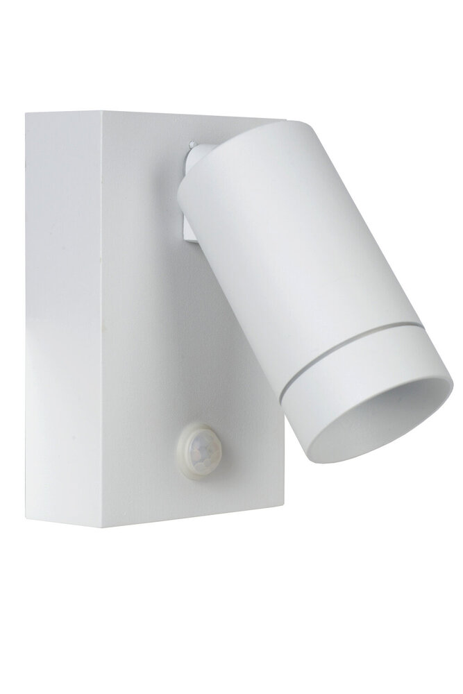 Lucide TAYLOR - Wandspot / Wandlamp Binnen/Buiten - 1xGU10 (MR16) - IP54 - Bewegingssensor - Wit Lucide TAYLOR - Wandspot / Wandlamp Binnen/Buiten - 1xGU10 (MR16) - IP54 - Bewegingssensor - Wit