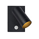 Lucide TAYLOR - Wandspot / Wandlamp Binnen/Buiten - 1xGU10 (MR16) - IP54 - Bewegingssensor - Zwart