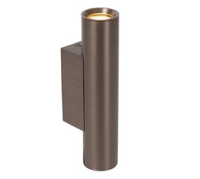 Lucide DUPLA - Wandspot / Wandlamp - 2xGU10 (MR11) - Koffie