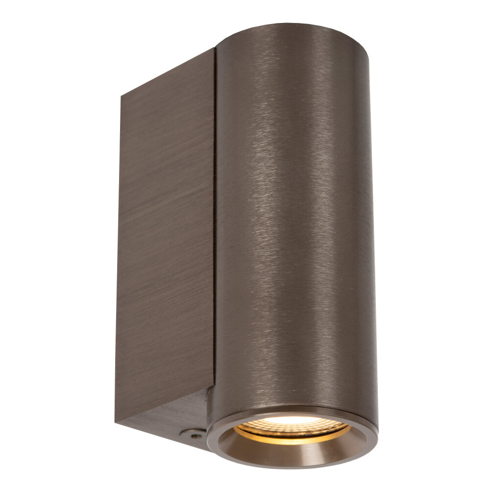 Lucide DUPLA - Wandspot / Wandlamp - 1xGU10 (MR11) - Koffie