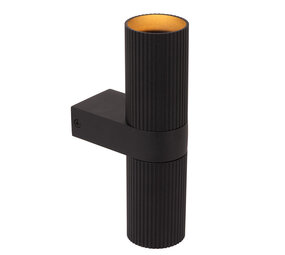 Lucide CLUBS - Wandspot / Wandlamp - 2xGU10 (MR16) - Zwart