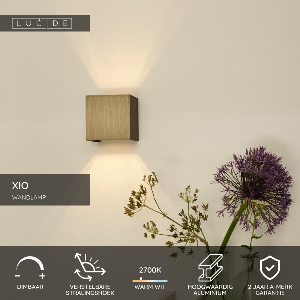Lucide XIO - Wandlamp - LED Dimb. - G9 - 1x4W 2700K - Verstelbare stralingshoek - Roest bruin