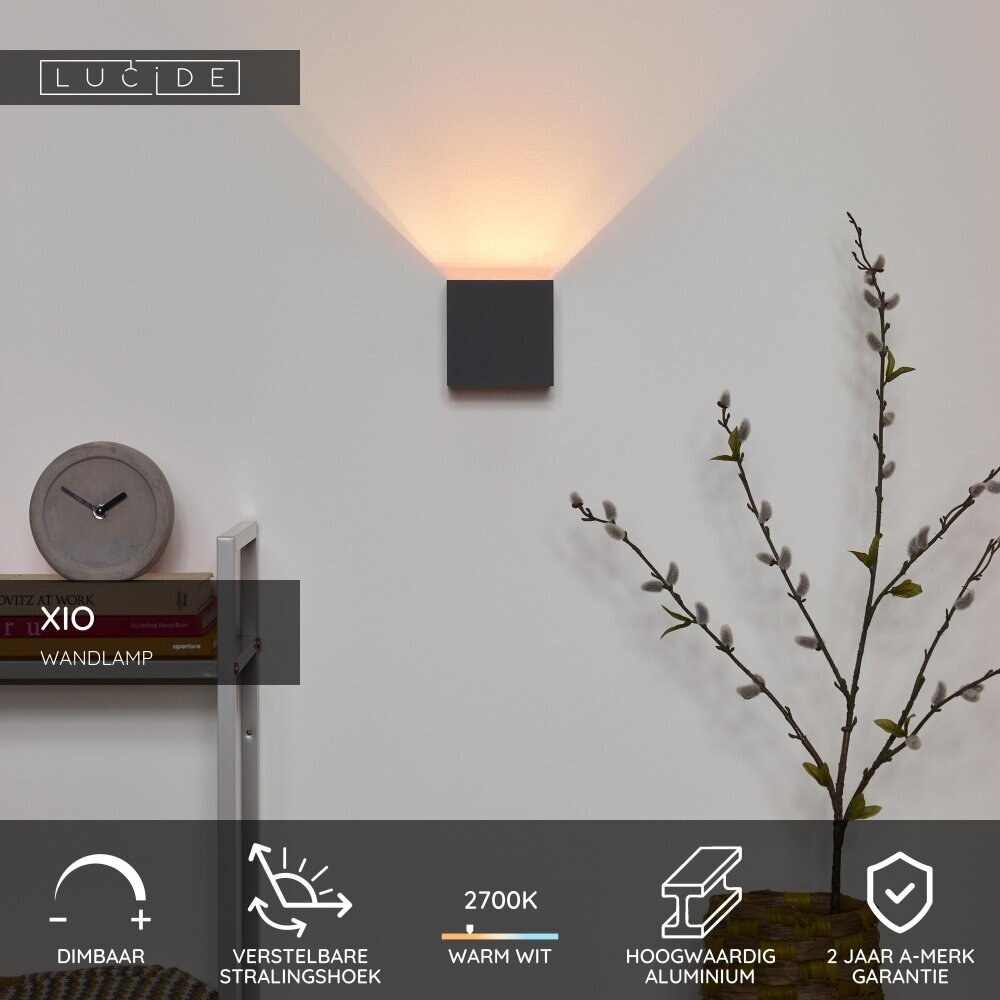 Lucide XIO - Wandlamp - LED Dimb. - G9 - 1x4W 2700K - Verstelbare stralingshoek - Grijs Lucide XIO - Wandlamp - LED Dimb. - G9 - 1x4W 2700K - Verstelbare stralingshoek - Grijs