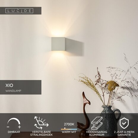 Lucide XIO - Wandlamp - LED Dimb. - G9 - 1x4W 2700K - Verstelbare stralingshoek - Wit Lucide XIO - Wandlamp - LED Dimb. - G9 - 1x4W 2700K - Verstelbare stralingshoek - Wit
