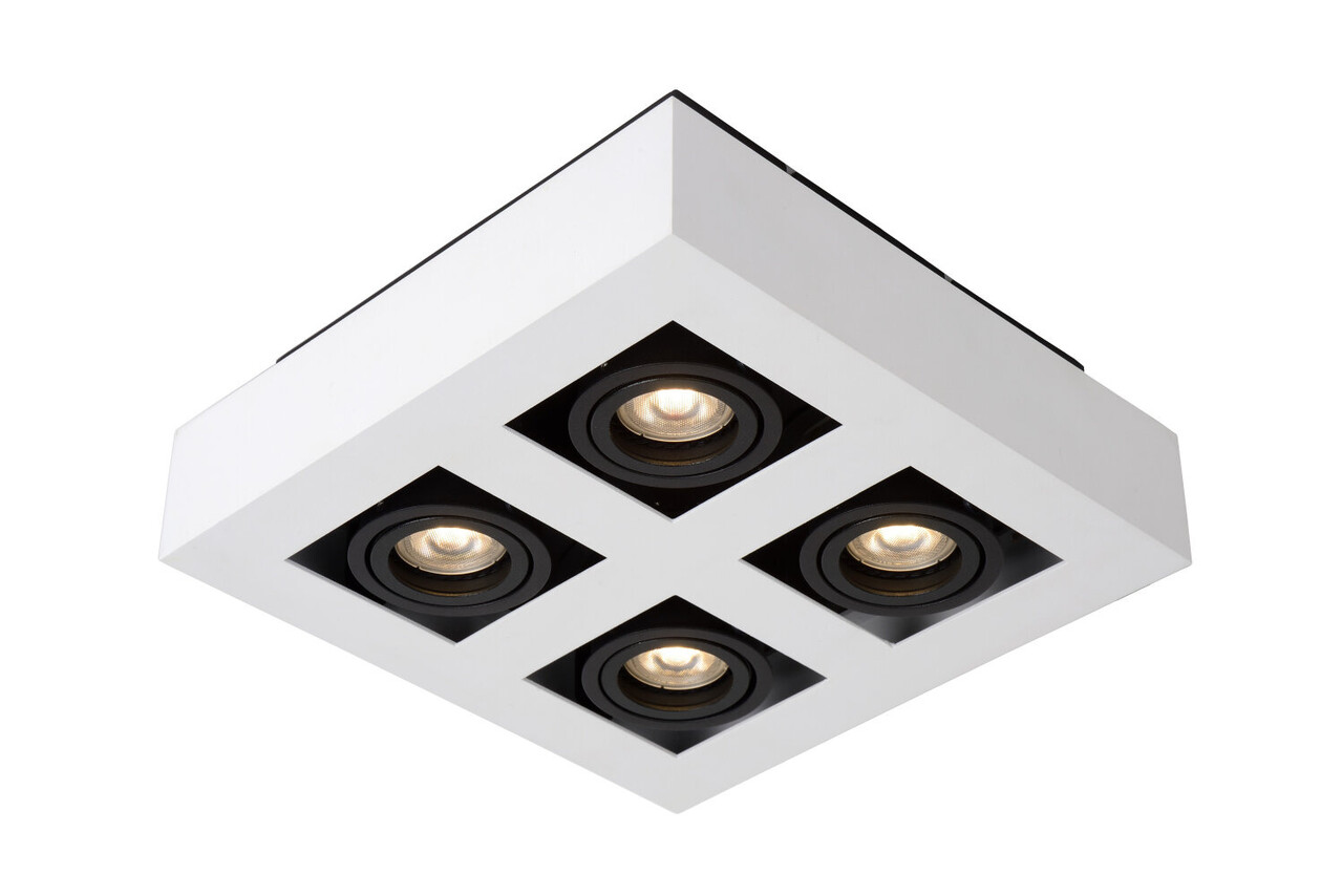 Lucide XIRAX - Plafondspot - LED Dim to warm - GU10 (MR16) - 4x5W 2200K/3000K - Wit