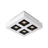 Lucide XIRAX - Plafondspot - LED Dim to warm - GU10 (MR16) - 4x5W 2200K/3000K - Wit