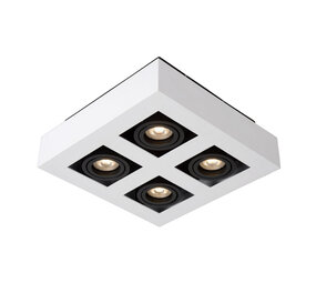 Lucide XIRAX - Plafondspot - LED Dim to warm - GU10 (MR16) - 4x5W 2200K/3000K - Wit