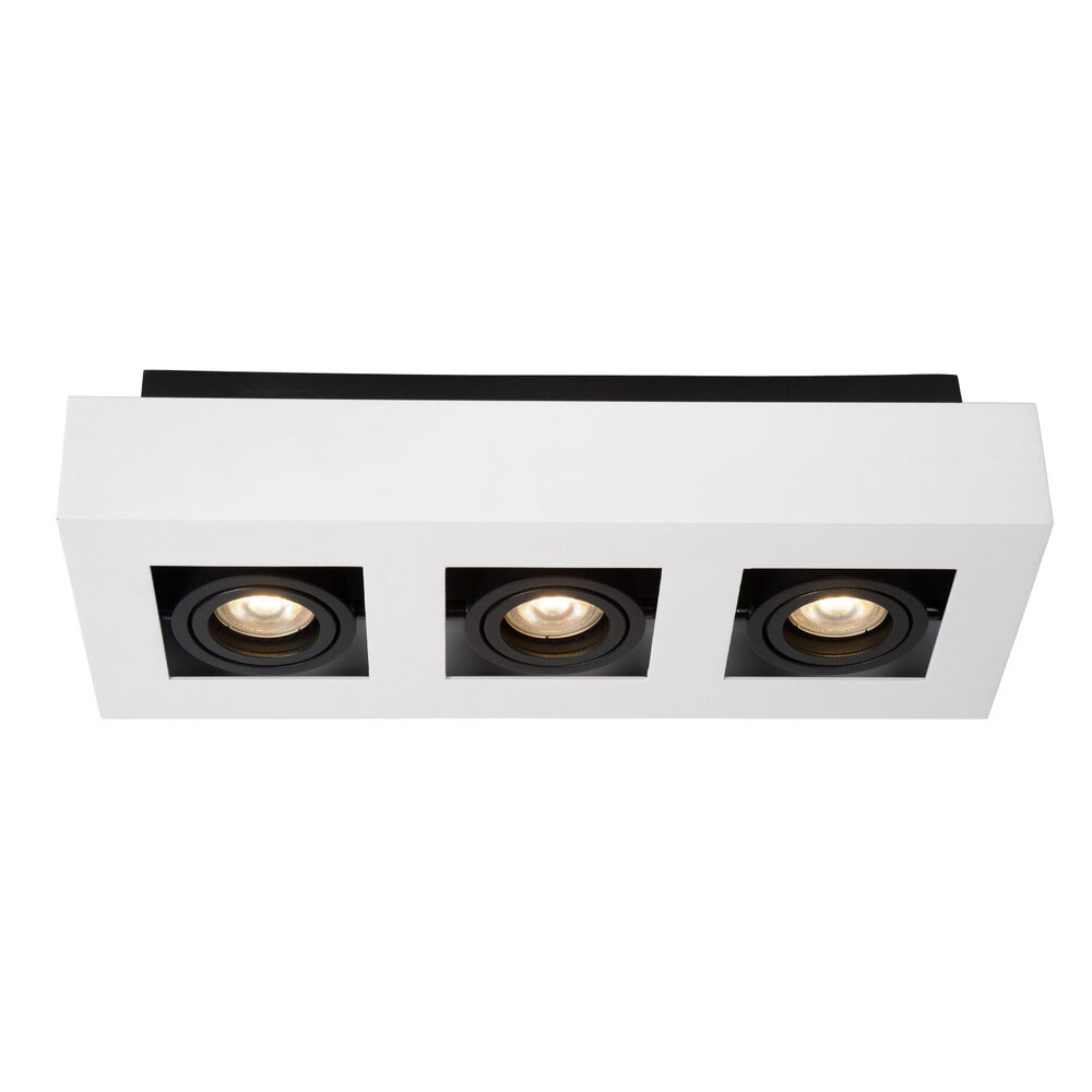 Lucide XIRAX - Plafondspot - LED Dim to warm - GU10 (MR16) - 3x5W 2200K/3000K - Wit