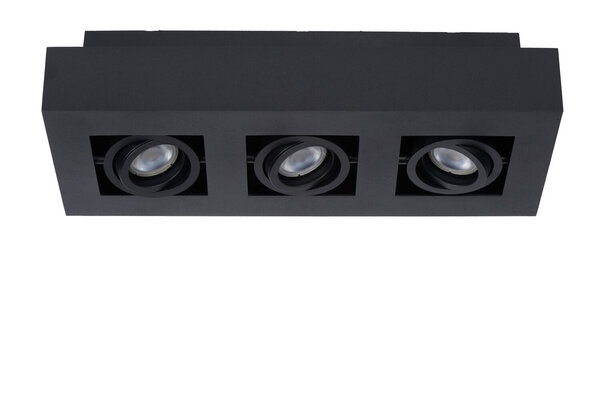 Lucide XIRAX - Plafondspot - LED Dim to warm - GU10 (MR16) - 3x5W 2200K/3000K - Zwart Lucide XIRAX - Plafondspot - LED Dim to warm - GU10 (MR16) - 3x5W 2200K/3000K - Zwart