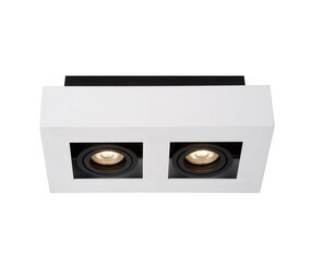 Lucide XIRAX - Plafondspot - LED Dim to warm - GU10 (MR16) - 2x5W 2200K/3000K - Wit