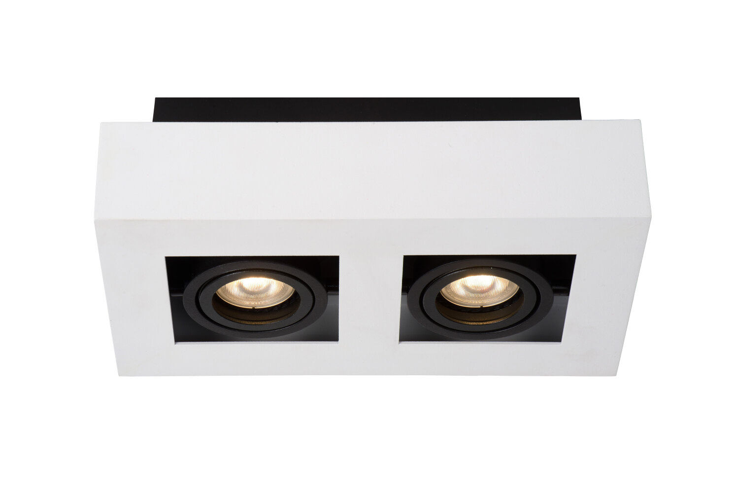 Lucide XIRAX - Plafondspot - LED Dim to warm - GU10 (MR16) - 2x5W 2200K/3000K - Wit