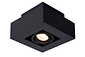 XIRAX - Plafondspot - LED Dim to warm - GU10 (MR16) - 1x5W 2200K/3000K - Zwart