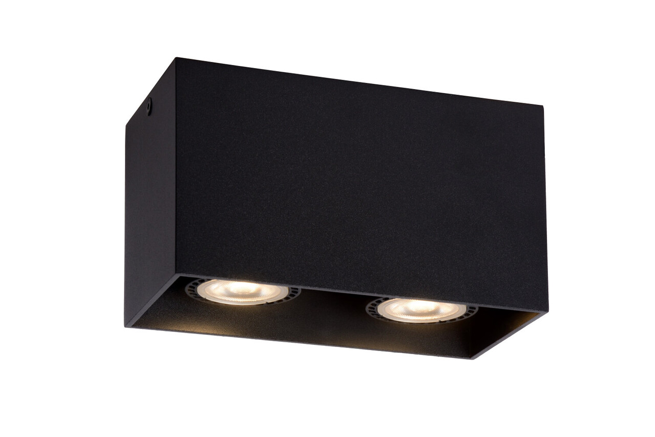 Lucide BODI - Plafondspot - 2xGU10 (MR16) - Zwart Lucide BODI - Plafondspot - 2xGU10 (MR16) - Zwart