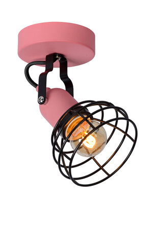 Lucide POLA - Plafondspot Kinderkamer - Ø 10,5 cm - 1xE27 - Roze Lucide POLA - Plafondspot Kinderkamer - Ø 10,5 cm - 1xE27 - Roze