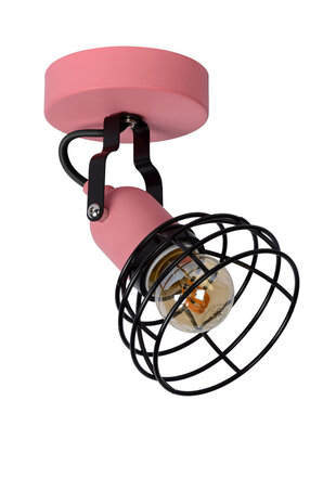 Lucide POLA - Plafondspot Kinderkamer - Ø 10,5 cm - 1xE27 - Roze Lucide POLA - Plafondspot Kinderkamer - Ø 10,5 cm - 1xE27 - Roze