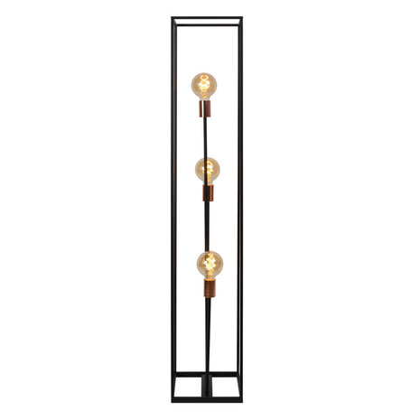 Lucide ARTHUR - Vloerlamp - 3xE27 - Zwart