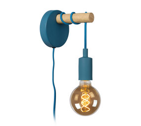 Lucide POLA - Wandlamp Kinderkamer - 1xE27 - Blauw