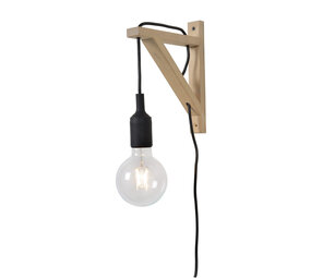Lucide FIX - Wandlamp - 1xE27 - Zwart