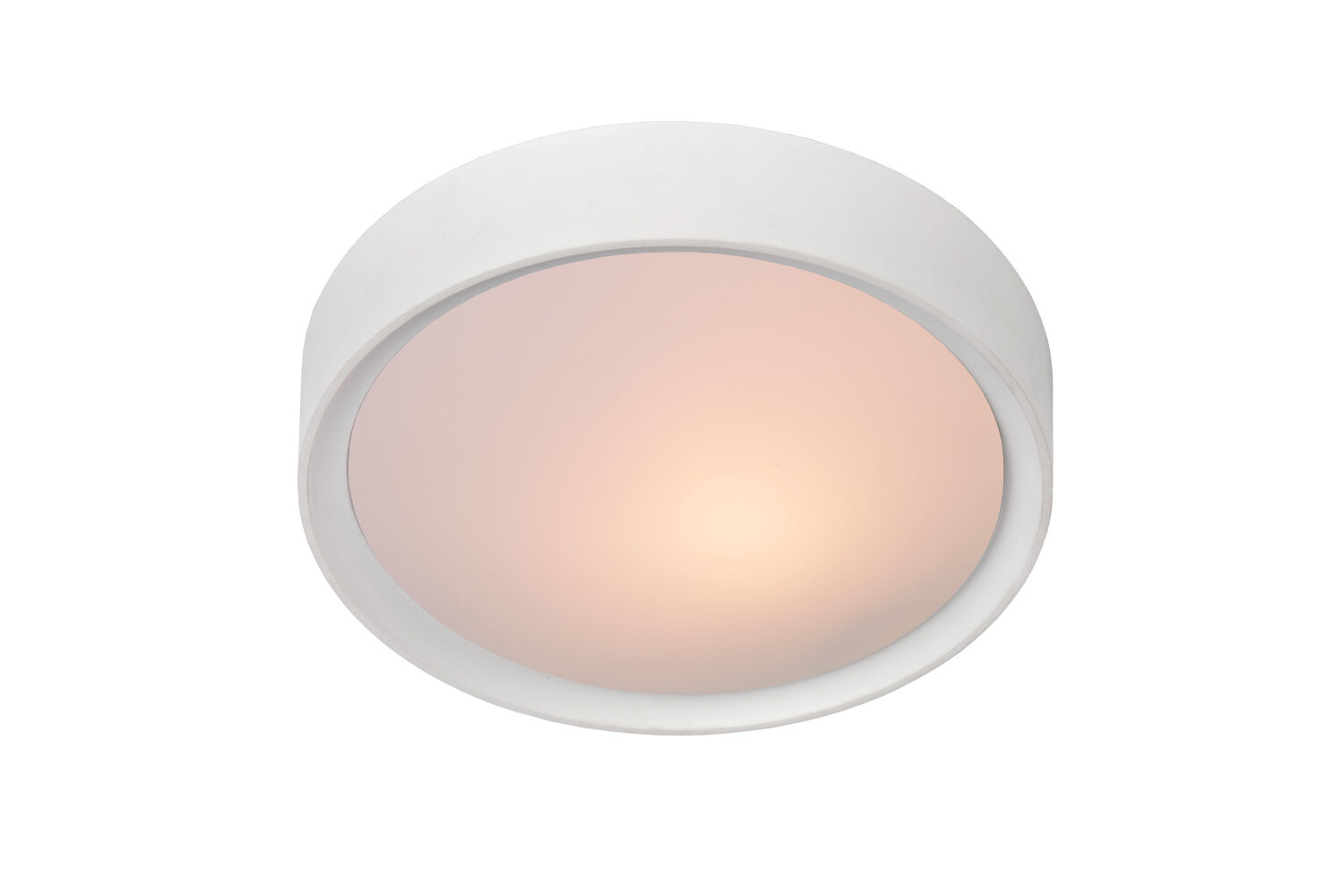 Lucide plafonnire Lex E27 25 cm wit