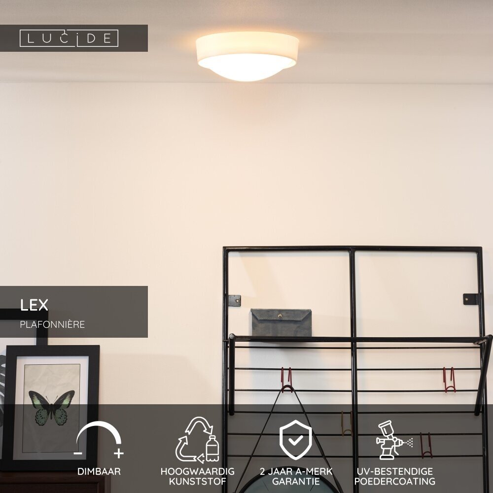 Lucide LEX - Plafonnière - Ø 25 cm - 1xE27 - Wit Lucide LEX - Plafonnière - Ø 25 cm - 1xE27 - Wit