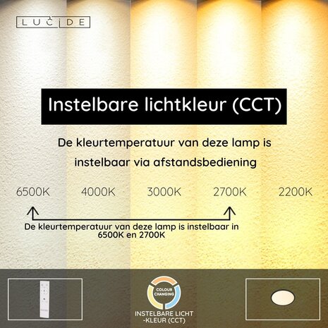 Lucide CASTOR - Plafonnière - Ø 32 cm - LED Dimb. - CCT - 1x20W 2700K/6500K - RGB - Opaal Lucide CASTOR - Plafonnière - Ø 32 cm - LED Dimb. - CCT - 1x20W 2700K/6500K - RGB - Opaal