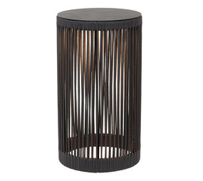 Lucide PINGI - Oplaadbare Vloerlamp Binnen/Buiten - Accu/Batterij - Ø 33,5 cm - LED 3 StepDim - 1x3W 3000K - IP44 - Zwart
