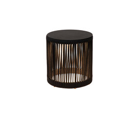 Lucide PINGI - Oplaadbare Vloerlamp Binnen/Buiten - Accu/Batterij - Ø 33,5 cm - LED 3 StepDim - 1x3W 3000K - IP44 - Zwart