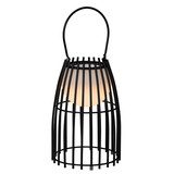 Lucide FJARA - Oplaadbare Tafellamp Binnen/Buiten - Accu/Batterij - Ø 17,5 cm - LED Dim to warm - 1x0,3W 3000K - IP44 - Zwart