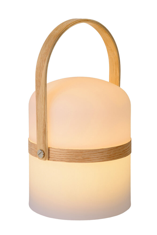 Lucide JOE - Oplaadbare Tafellamp Binnen/Buiten - Accu/Batterij - Ø 14,5 cm - LED Dimb. - 1x3W 3000K - IP44 - Wit Lucide JOE - Oplaadbare Tafellamp Binnen/Buiten - Accu/Batterij - Ø 14,5 cm - LED Dimb. - 1x3W 3000K - IP44 - Wit