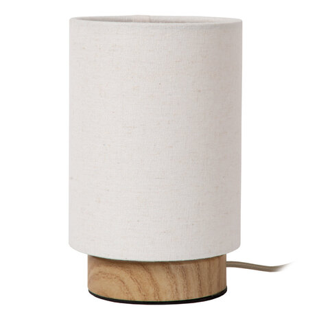 Lucide ALBANE - Tafellamp - Ø 12 cm - 1xE14 - Lichte houtlook - Essential