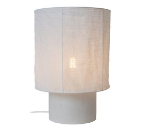 Lucide TISSAJA - Tafellamp - Ø 30 cm - 1xE27 - Wit - Essential