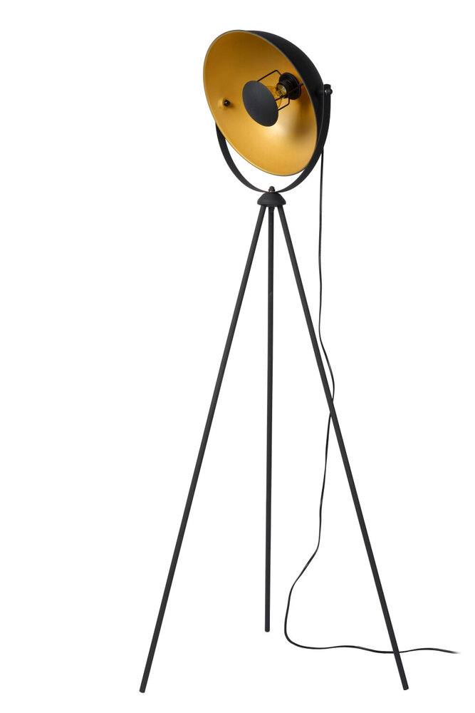 Lucide ALVARO - Vloerlamp - 1xE27 - Zwart