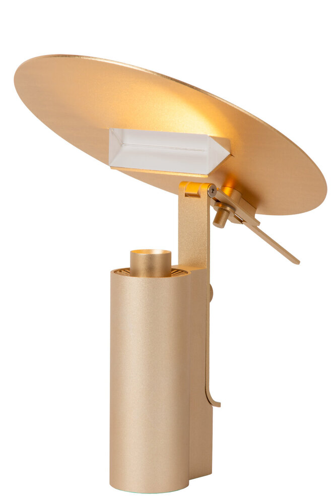 Lucide FITS - Tafellamp - Ø 20 cm - LED - 1x7W 3000K - Mat Goud / Messing - Premium Lucide FITS - Tafellamp - Ø 20 cm - LED - 1x7W 3000K - Mat Goud / Messing - Premium