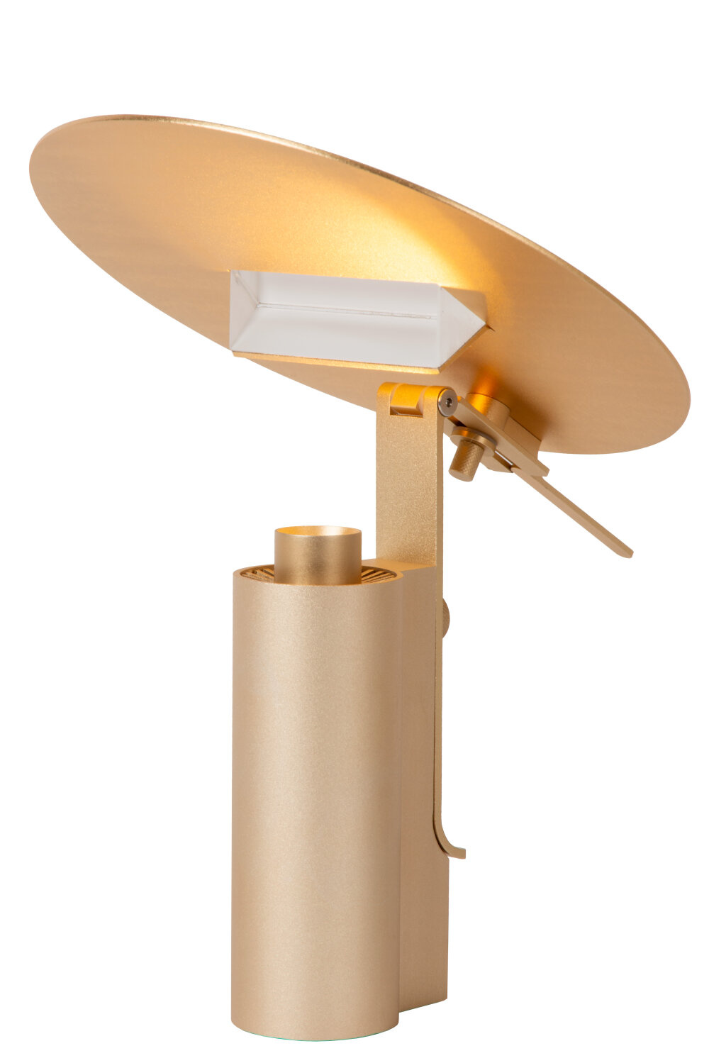 Lucide FITS - Tafellamp - Ø 20 cm - LED - 1x7W 3000K - Mat Goud / Messing - Premium