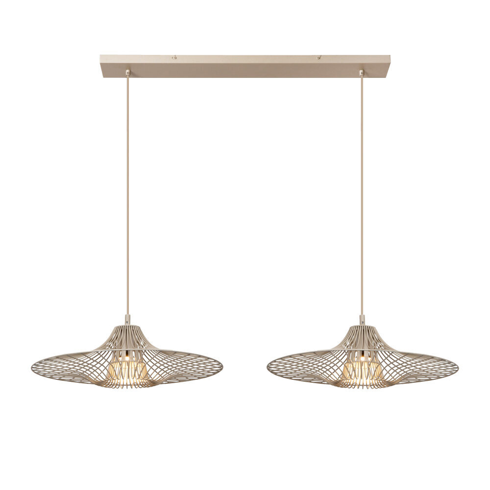 Lucide ELLIS - Hanglamp - 2xE27 - Taupe - Essential