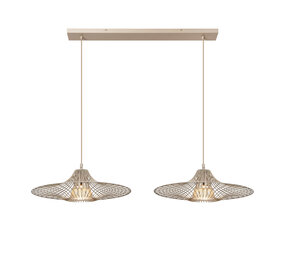 Lucide ELLIS - Hanglamp - 2xE27 - Taupe - Essential