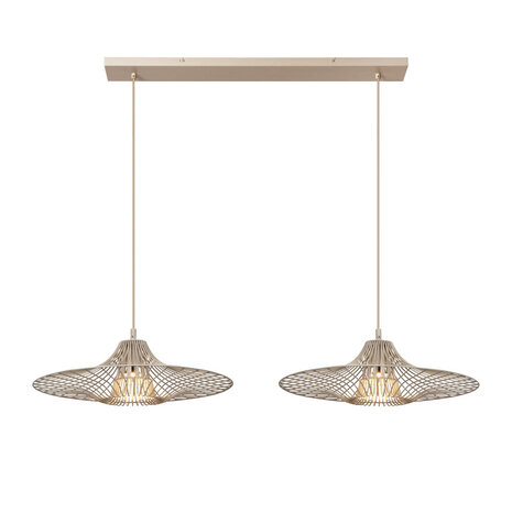 Lucide ELLIS - Hanglamp - 2xE27 - Taupe - Essential