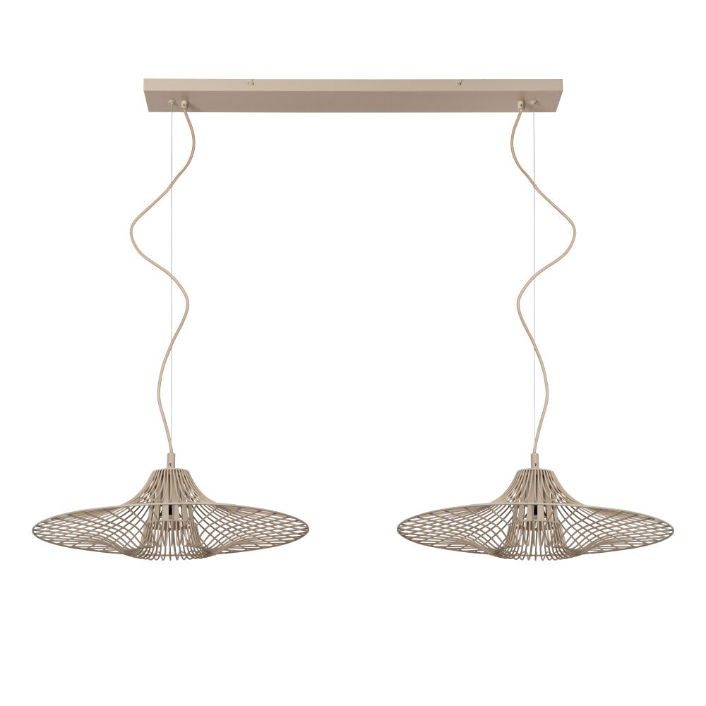Lucide ELLIS - Hanglamp - 2xE27 - Taupe - Essential