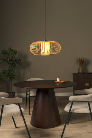 Lucide THULINE - Hanglamp - Ø 60 cm - 1xE27 - Lichte houtlook - Essential Lucide THULINE - Hanglamp - Ø 60 cm - 1xE27 - Lichte houtlook - Essential