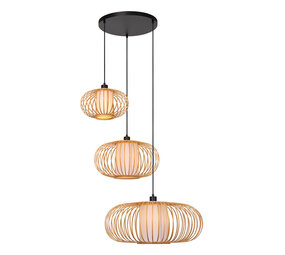Lucide THULINE - Hanglamp - 3xE27 - Lichte houtlook - Essential Lucide THULINE - Hanglamp - 3xE27 - Lichte houtlook - Essential