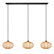 Lucide THULINE - Hanglamp - 3xE27 - Lichte houtlook - Essential