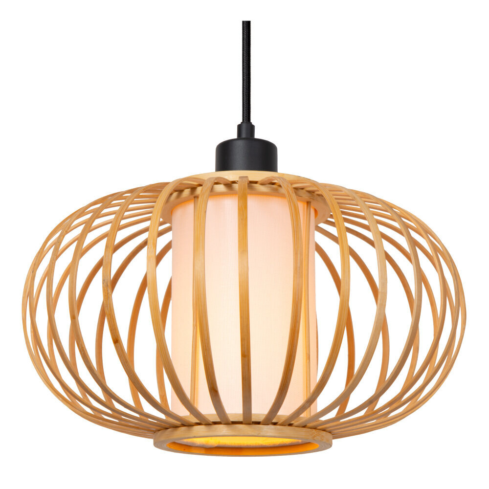 Lucide THULINE - Hanglamp - 3xE27 - Lichte houtlook - Essential