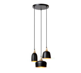 Lucide CHAYANNE - Hanglamp - Ø 30 cm - 3xE14 - Zwart
