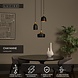 Lucide CHAYANNE - Hanglamp - Ø 30 cm - 3xE14 - Zwart Lucide CHAYANNE - Hanglamp - Ø 30 cm - 3xE14 - Zwart