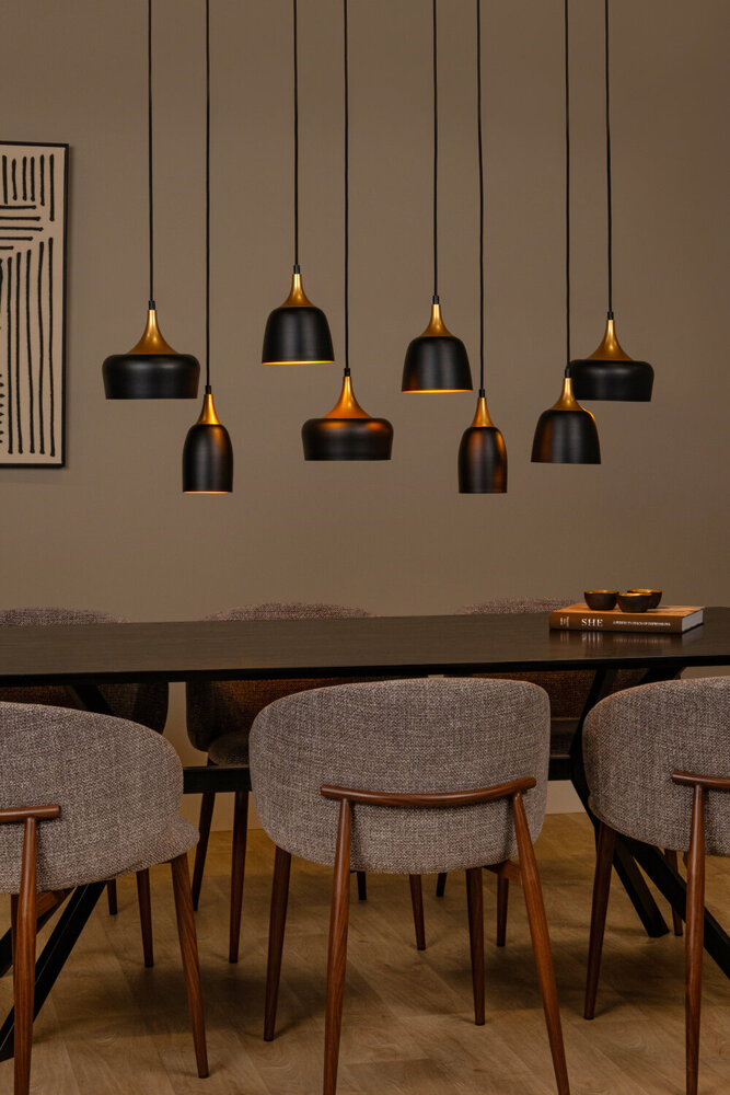 Lucide CHAYANNE - Hanglamp - 8xE14 - Zwart