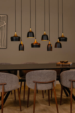 Lucide CHAYANNE - Hanglamp - 8xE14 - Zwart
